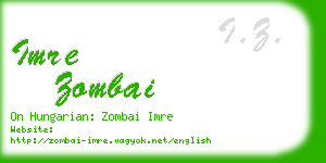 imre zombai business card